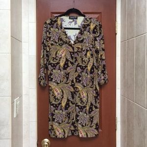 Paisley Print Jones New York Shirtdress